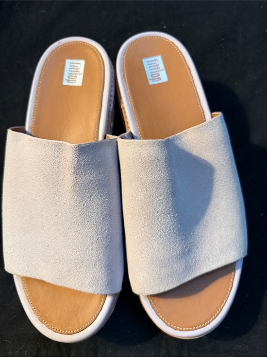 Fitflop Shoes - Fitflop Pale Beige Slide Mules